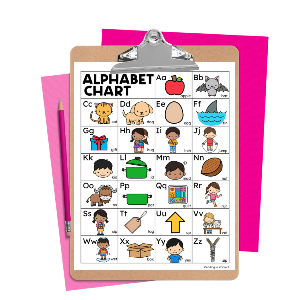 Discover creative ways to teach and reinforce letter sounds with a free printable alphabet chart! This blog post explores engaging activities like tracking sounds, warm-up exercises, tracking mastery, magnetic letter fun, 4 in a row games, hands-on cutting activities, and more. Get your free alphabet chart and make learning interactive and exciting for your students. Pin now for later and never run out of teaching ideas!"